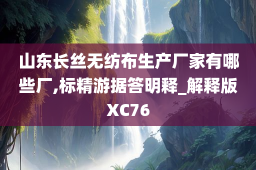 山东长丝无纺布生产厂家有哪些厂,标精游据答明释_解释版XC76