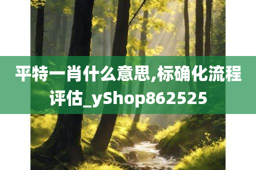 平特一肖什么意思,标确化流程评估_yShop862525