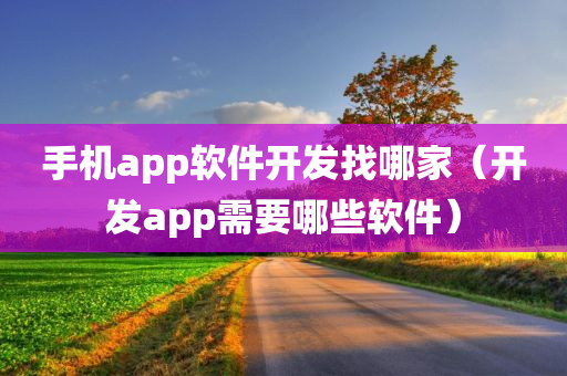 手机app软件开发找哪家（开发app需要哪些软件）