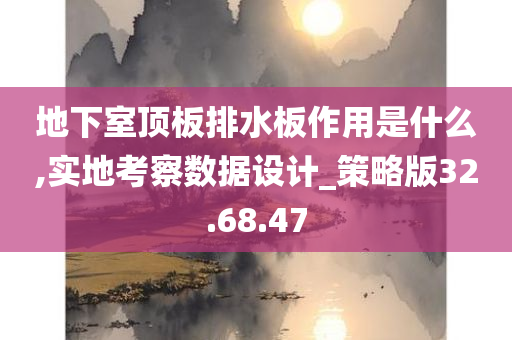 地下室顶板排水板作用是什么,实地考察数据设计_策略版32.68.47