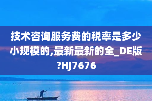 技术咨询服务费的税率是多少小规模的,最新最新的全_DE版?HJ7676