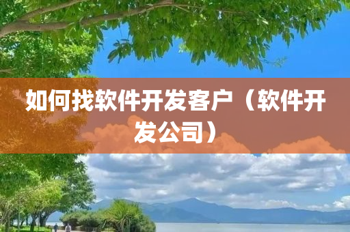 如何找软件开发客户（软件开发公司）