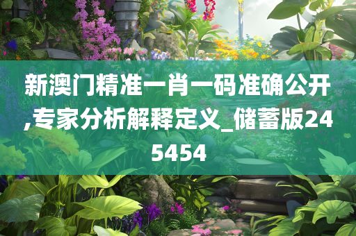 新澳门精准一肖一码准确公开,专家分析解释定义_储蓄版245454