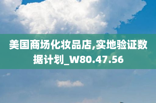 美国商场化妆品店,实地验证数据计划_W80.47.56