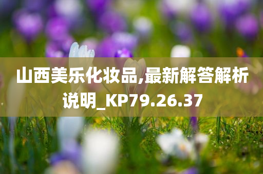 山西美乐化妆品,最新解答解析说明_KP79.26.37