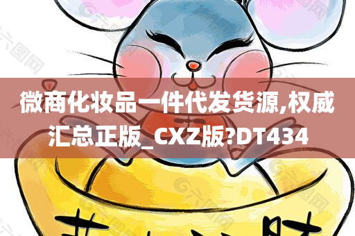 微商化妆品一件代发货源,权威汇总正版_CXZ版?DT434