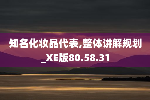 知名化妆品代表,整体讲解规划_XE版80.58.31