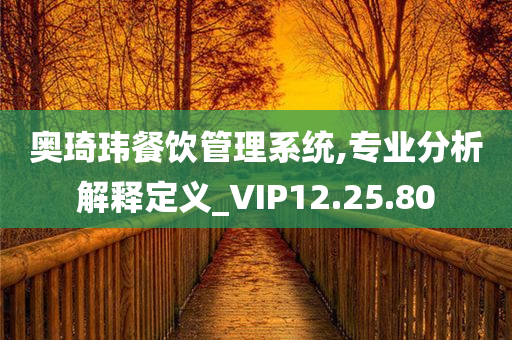 奥琦玮餐饮管理系统,专业分析解释定义_VIP12.25.80