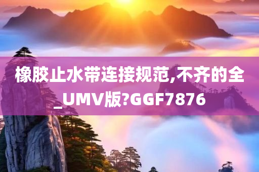 橡胶止水带连接规范,不齐的全_UMV版?GGF7876