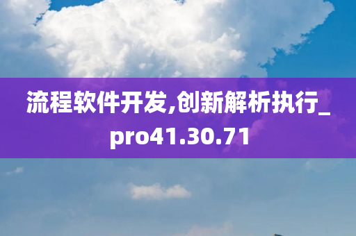 流程软件开发,创新解析执行_pro41.30.71