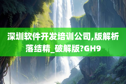 深圳软件开发培训公司,版解析落结精_破解版?GH9