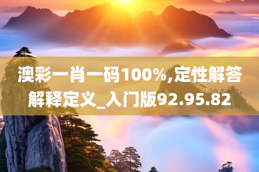 澳彩一肖一码100%,定性解答解释定义_入门版92.95.82