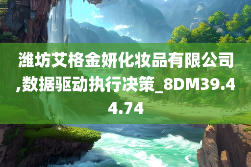 潍坊艾格金妍化妆品有限公司,数据驱动执行决策_8DM39.44.74