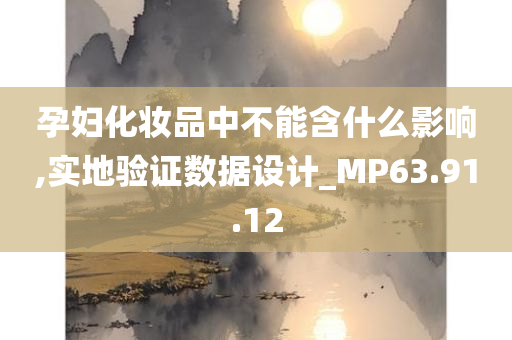 孕妇化妆品中不能含什么影响,实地验证数据设计_MP63.91.12