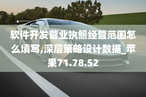 软件开发营业执照经营范围怎么填写,深层策略设计数据_苹果71.78.52