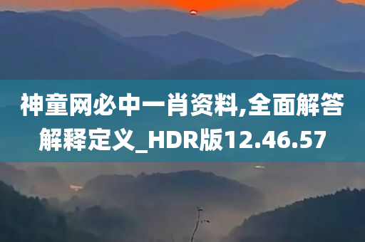 神童网必中一肖资料,全面解答解释定义_HDR版12.46.57