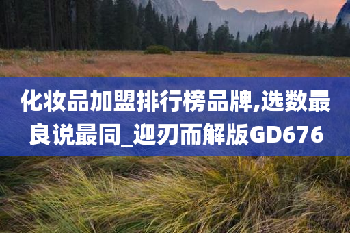 化妆品加盟排行榜品牌,选数最良说最同_迎刃而解版GD676