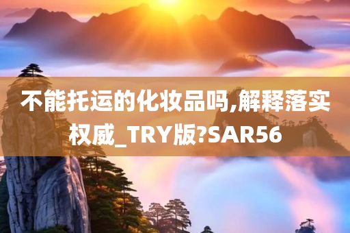 不能托运的化妆品吗,解释落实权威_TRY版?SAR56