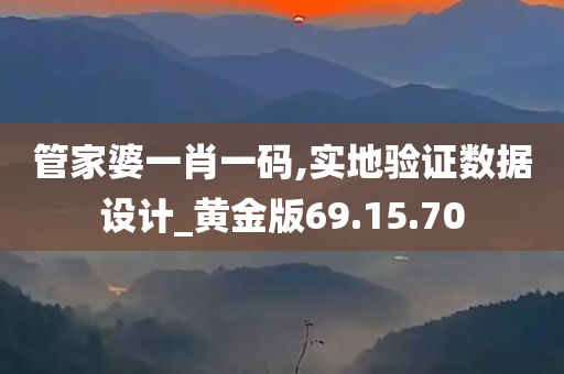 管家婆一肖一码,实地验证数据设计_黄金版69.15.70