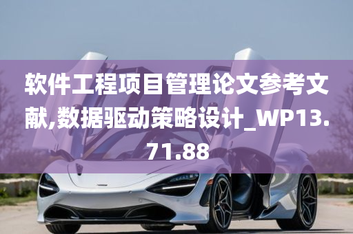 软件工程项目管理论文参考文献,数据驱动策略设计_WP13.71.88