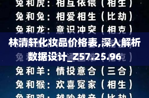 林清轩化妆品价格表,深入解析数据设计_Z57.25.96