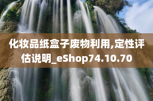 化妆品纸盒子废物利用,定性评估说明_eShop74.10.70