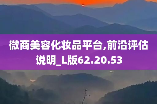 微商美容化妆品平台,前沿评估说明_L版62.20.53