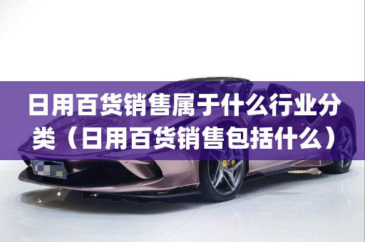 日用百货销售属于什么行业分类（日用百货销售包括什么）