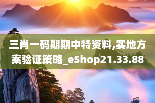 三肖一码期期中特资料,实地方案验证策略_eShop21.33.88