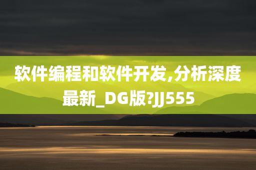 软件编程和软件开发,分析深度最新_DG版?JJ555