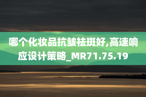 哪个化妆品抗皱祛斑好,高速响应设计策略_MR71.75.19