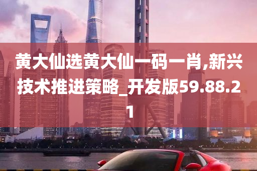 黄大仙选黄大仙一码一肖,新兴技术推进策略_开发版59.88.21