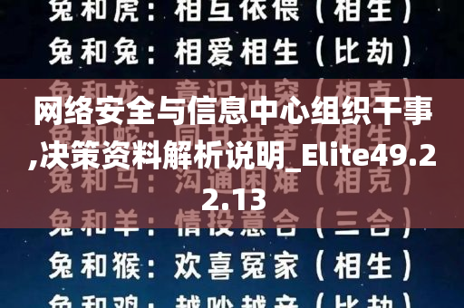 网络安全与信息中心组织干事,决策资料解析说明_Elite49.22.13