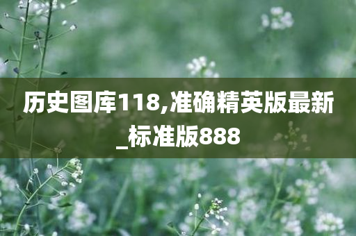 历史图库118,准确精英版最新_标准版888