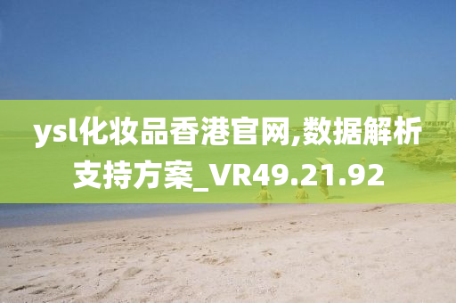 ysl化妆品香港官网,数据解析支持方案_VR49.21.92