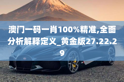 澳门一码一肖100%精准,全面分析解释定义_黄金版27.22.29