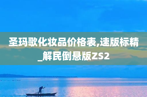 圣玛歌化妆品价格表,速版标精_解民倒悬版ZS2