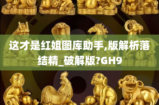 这才是红姐图库助手,版解析落结精_破解版?GH9