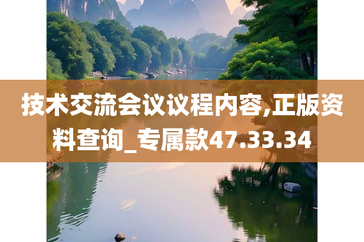 技术交流会议议程内容,正版资料查询_专属款47.33.34