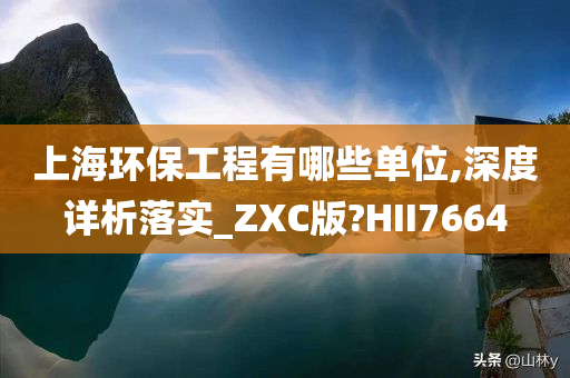 上海环保工程有哪些单位,深度详析落实_ZXC版?HII7664