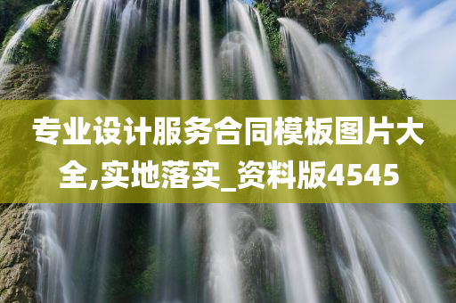 专业设计服务合同模板图片大全,实地落实_资料版4545