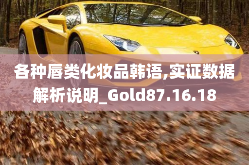 各种唇类化妆品韩语,实证数据解析说明_Gold87.16.18