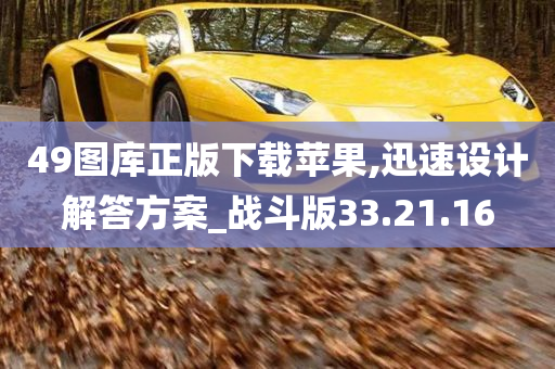 49图库正版下载苹果,迅速设计解答方案_战斗版33.21.16