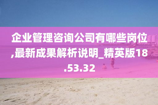 企业管理咨询公司有哪些岗位,最新成果解析说明_精英版18.53.32