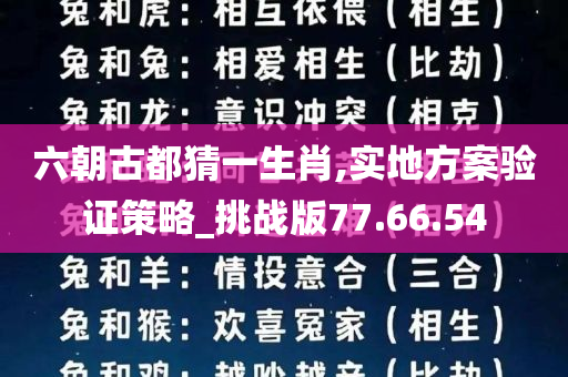 六朝古都猜一生肖,实地方案验证策略_挑战版77.66.54