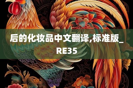 后的化妆品中文翻译,标准版_RE35