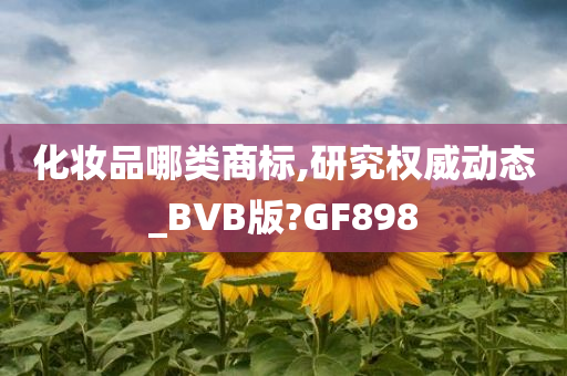 化妆品哪类商标,研究权威动态_BVB版?GF898