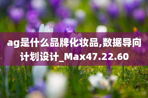 ag是什么品牌化妆品,数据导向计划设计_Max47.22.60