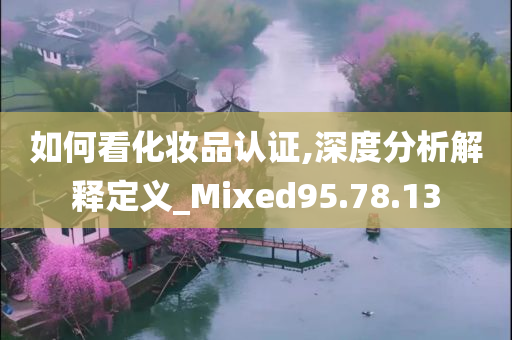 如何看化妆品认证,深度分析解释定义_Mixed95.78.13