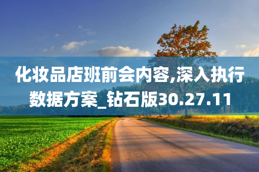 化妆品店班前会内容,深入执行数据方案_钻石版30.27.11